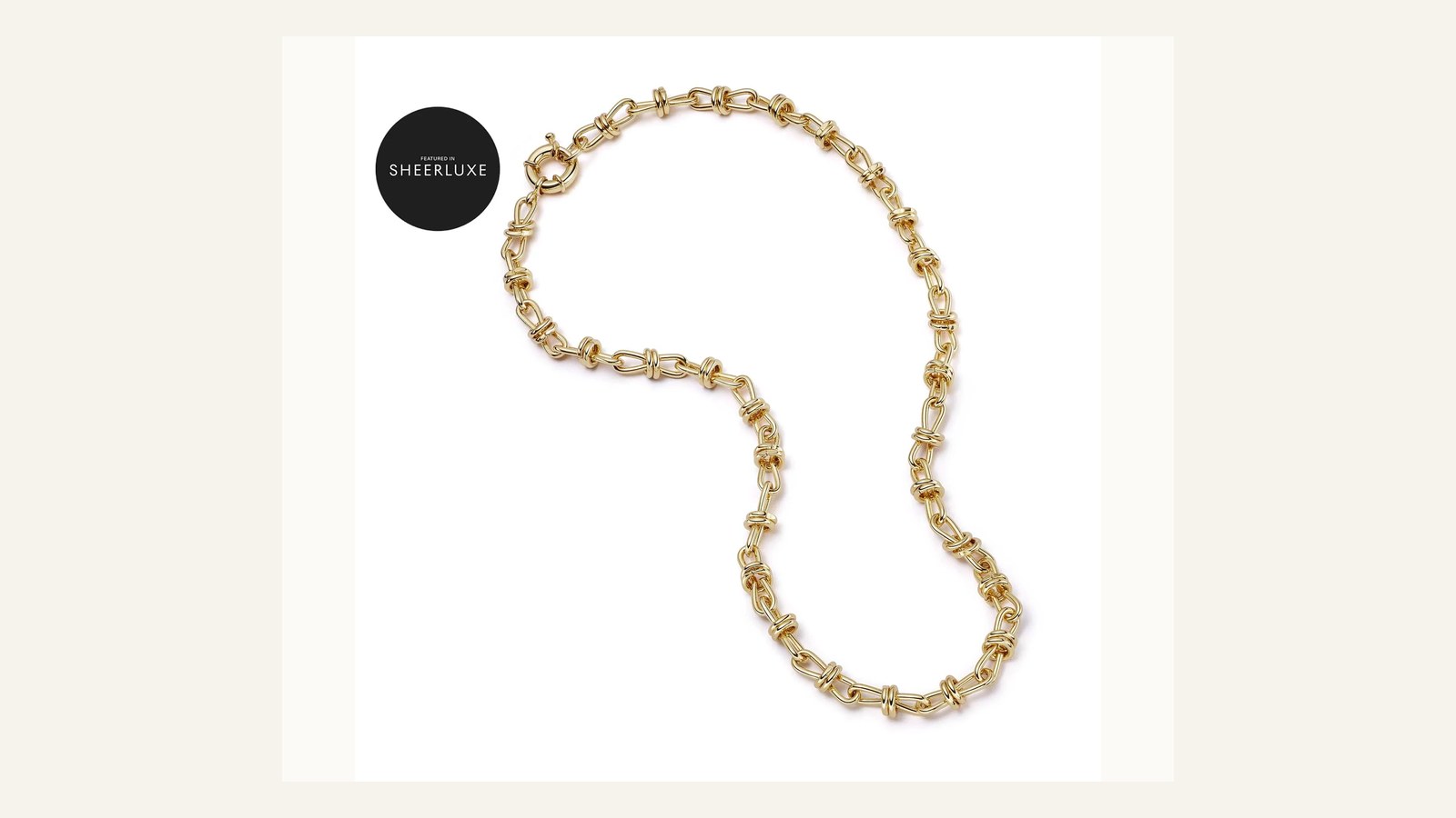 Daisy London Polly Knot Chain Necklace in 18ct gold plate